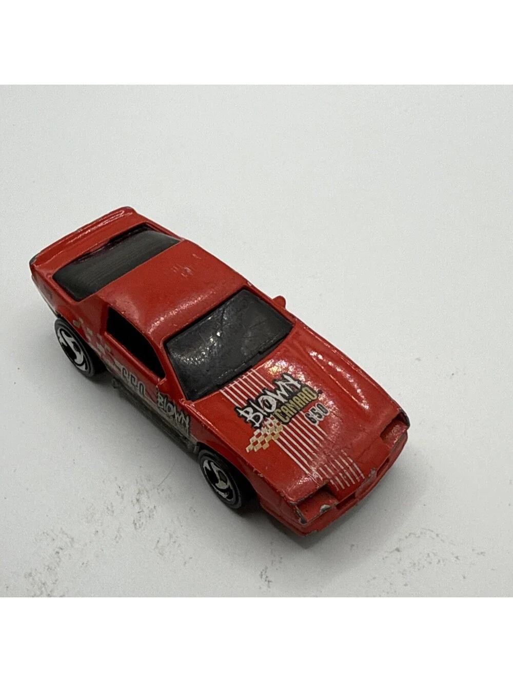 2000 Hot Wheels RED loose '80s CAMARO Blown METAL BASE Z-28 sawblades 650